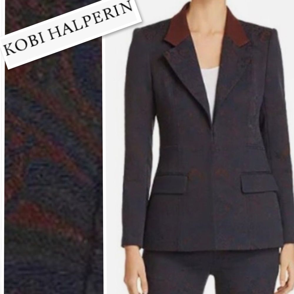 KOBI HALPERIN PORSHA  HOOKS &  EYES CLOSURE BLAZER JACKET Size L